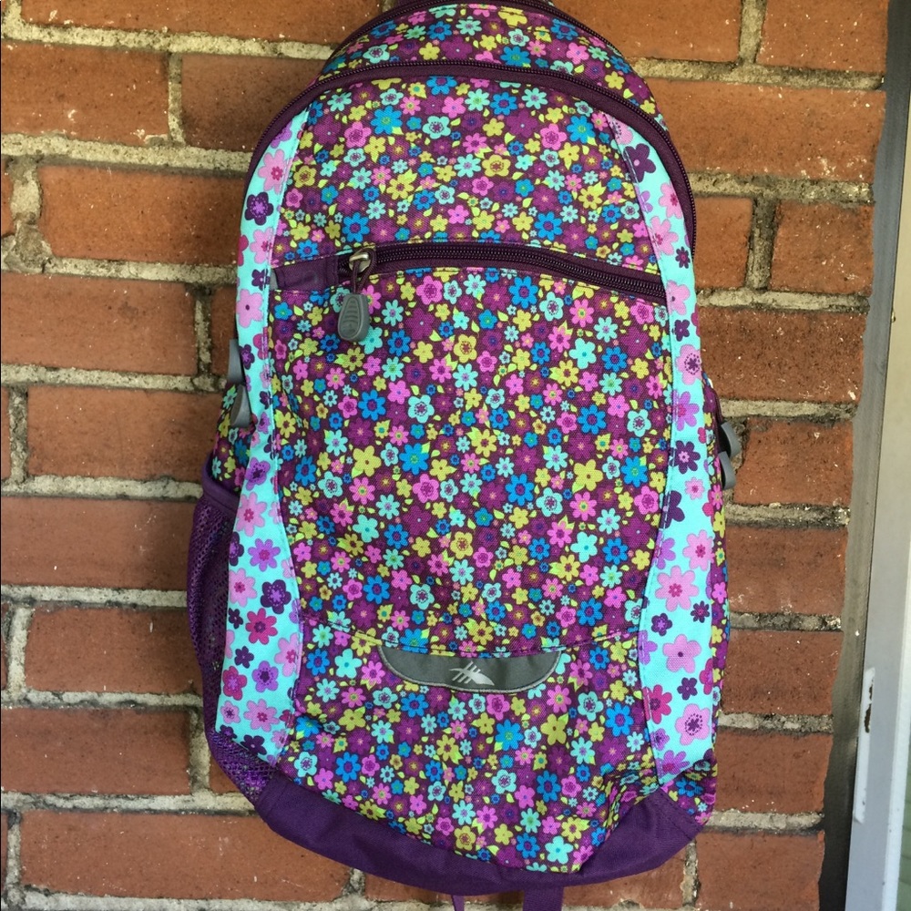 NEW High Sierra Purple Floral Backpack